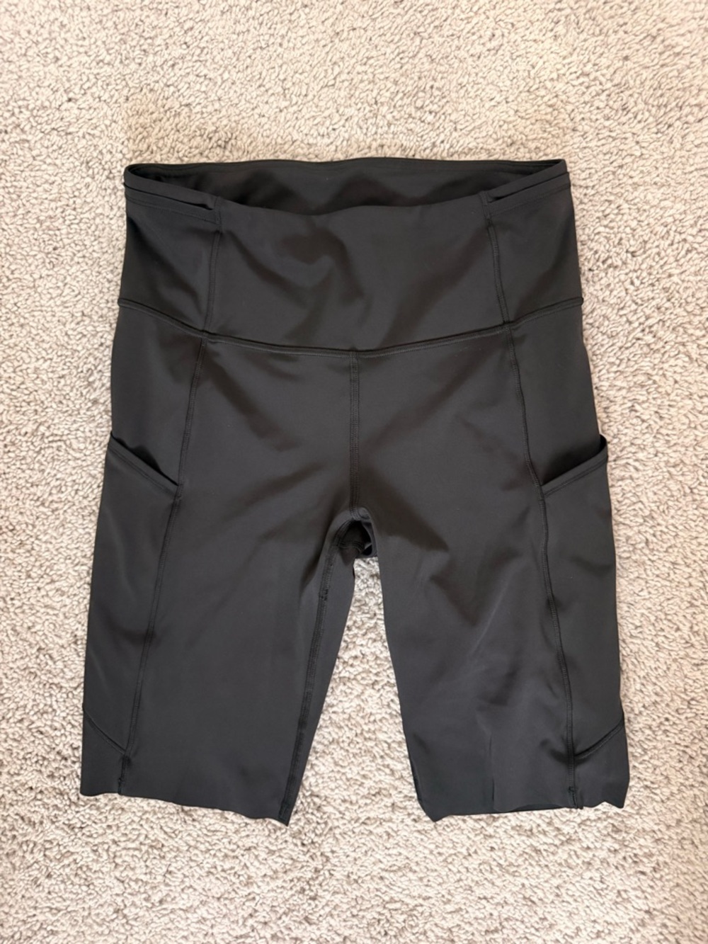 lululemon athletica Black High-Rise Bike Shorts with Side Pockets